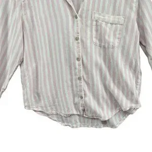 Haut De Pyjama Manches Longues Rayé Victoria's Secret Taille L - Rose, Neuf Avec étiquettes (NWT)